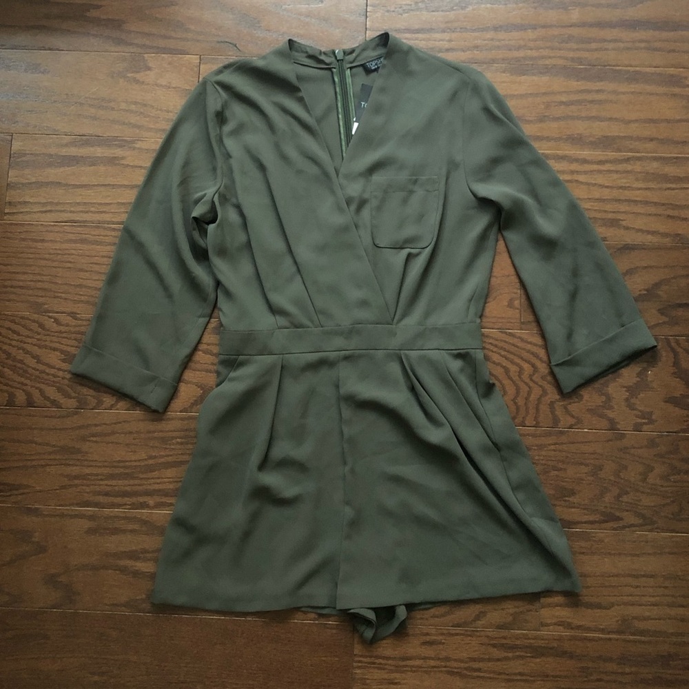 Topshop Drape Front Romper
